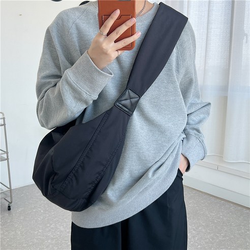 DFMEI 어 대용량 와이드 어깨 스트랩 캔버스 가방 가방 여성 틈새 디자인 만두 가방 단일 어깨 가방