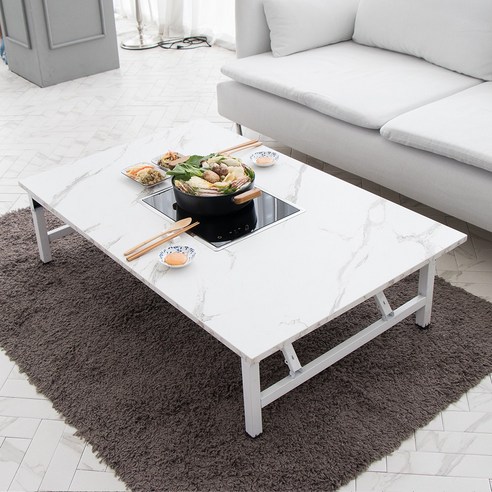 공간 효율성과 아름다움을 더하는 소담갤러리 모리 인덕션 마블 접이식 테이블