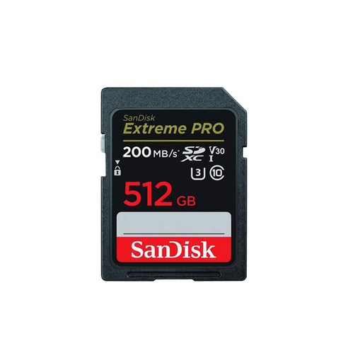 빠른 속도와 높은 용량을 제공하는 샌디스크 SD메모리카드 SDXC Extreme Pro 512GB