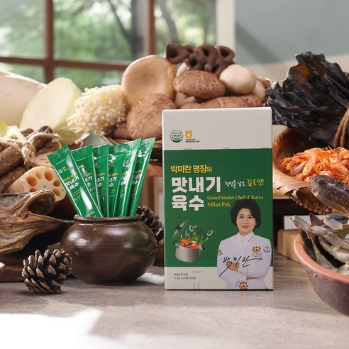 [씨엔쇼핑_TV홈쇼핑] 박미란 한식명장 맛내기육수, 120개, 3.3g