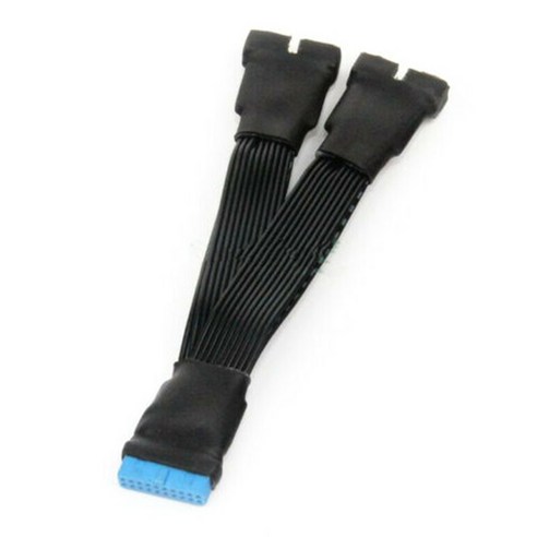 노 브랜드 마더보드 메인보드 USB3.0 19Pin 20Pin 19-Pin 20-Pin 1-2 전원 확장 케이블 12CM, 200001097