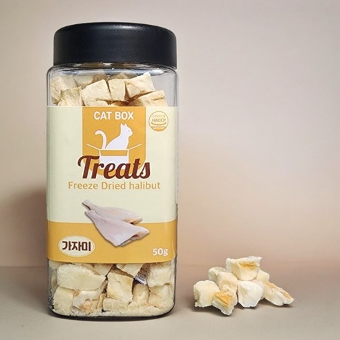 캣박스 고양이 동결건조 간식 트릿, 1통, 50g, 가자미