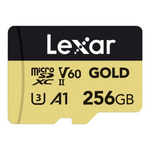 렉사 마이크로SD V60 골드 메모리 카드, 256GB