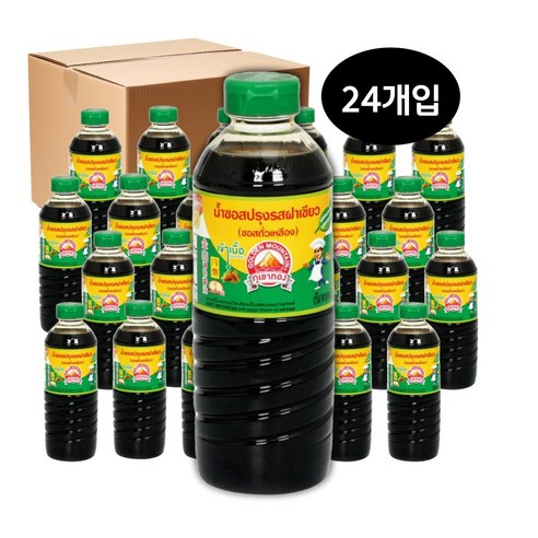 골든마운틴 태국 맛간장 그린캡(숏부카오통) 500ML 24개입, 24개