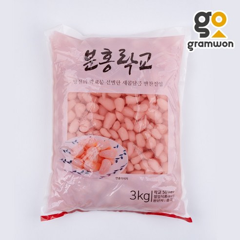 분홍락교 3kg 코우 일식 락교 대용량 업소용 반찬, 1개