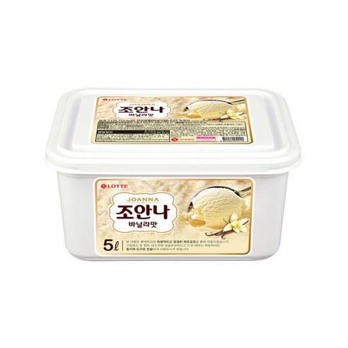 롯데제과 조안나 아이스크림 대용량 바닐라맛 5L 1개