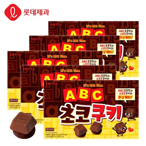롯데 ABC초코쿠키, 152g, 5개