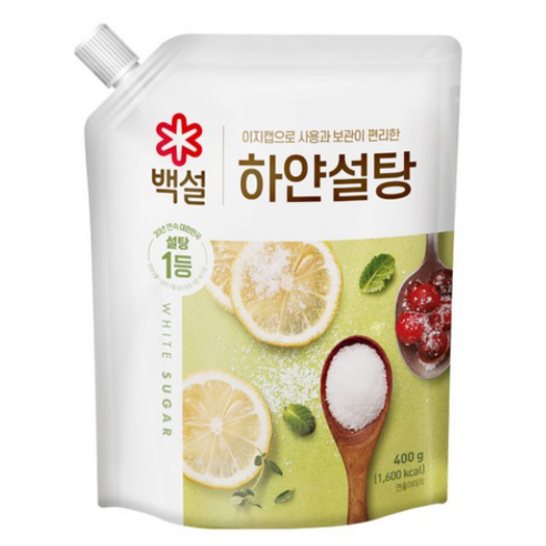 하얀설탕 3봉, 400g 백설황설탕 하얀설탕 3봉, 400g 백설황설탕