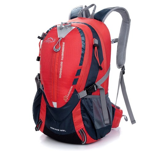 25L 방수 하이킹 배낭 남자 트레킹 여행 여성 스포츠 가방 야외 등산 팩, Red