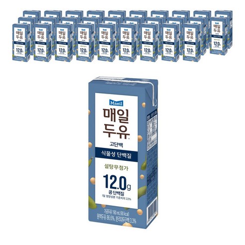 매일유업 매일두유 고단백, 190ml, 30개