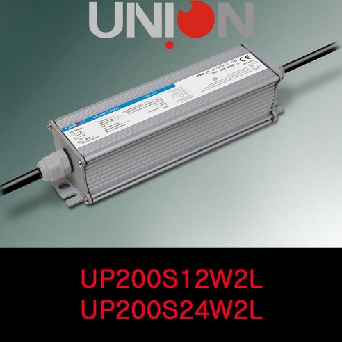 IKEL [UNION]유니온 국내산 방수 SMPS 200W 12V 24V WATERPROOF CONVERTER 컨버터 UP200S12W2L UP200S24W2L, 12V 200W, 1개