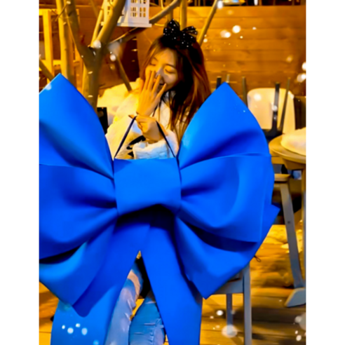 럭셔리 대형리본 대왕리본 DIY, 블루, 50cm(재단됨)