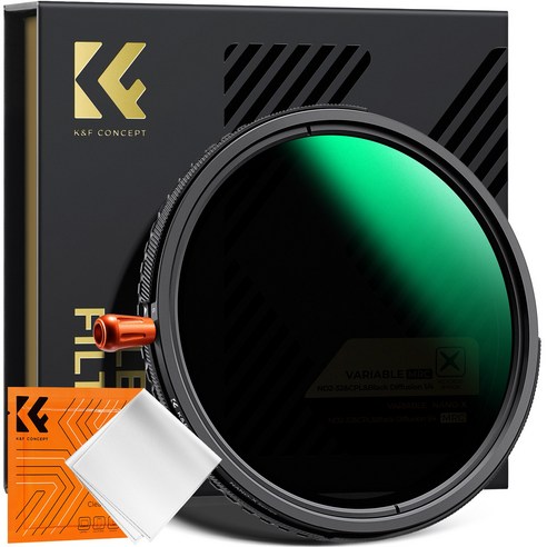 K&F CONCEPT Nano-Xcel 가변 ND2-32&CPL&블랙 미스트 1/4 3-in-1 필터, 1개, 72mm