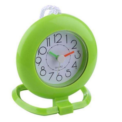 2x 욕실 시계 샤워 시계 사일런트 스윕 12H, 녹색, 플라스틱