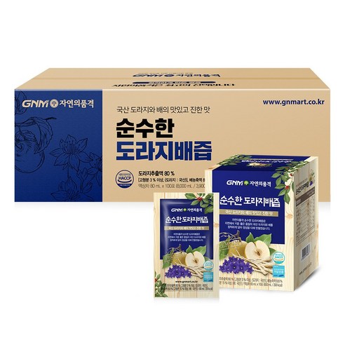 자연의품격 순수한 도라지배즙, 80ml, 100포