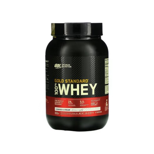 Optimum Nutrition 옵티멈뉴트리션 골드 스탠다드 100% 웨이 단백질 쿠키앤크림, 1개, 기본
