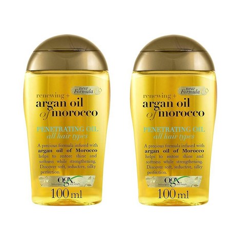 OGX 리뉴잉 아르간 모로칸 페너트레이팅 오일 100ml 1+1, 2개