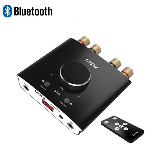 GIBORIY 미니앰프 블루투스 앰프 미니 Hi-Fi 스테레오 파워앰프 진공관앰프, 블랙
