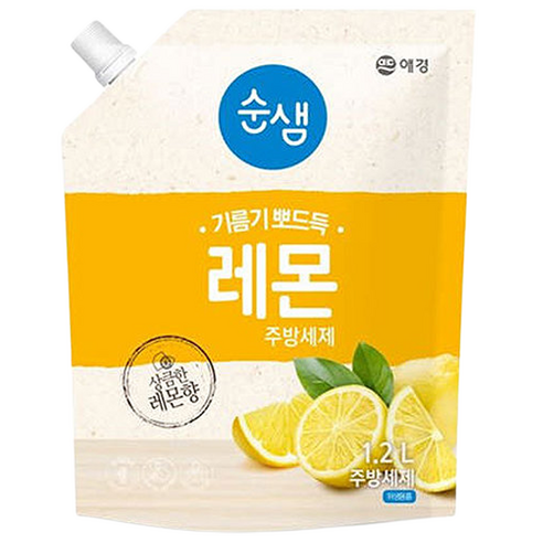 순샘 레몬 주방세제 리필, 1.2L, 1개