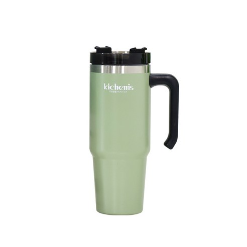 키치니스 스텐 대용량 텀블러 벤티사이즈 보온보냉 텀블러 900ml, 민트