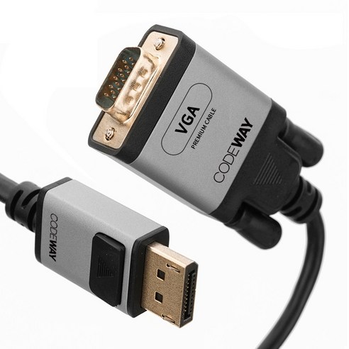 코드웨이 DP to VGA (RGB) 케이블, 1m