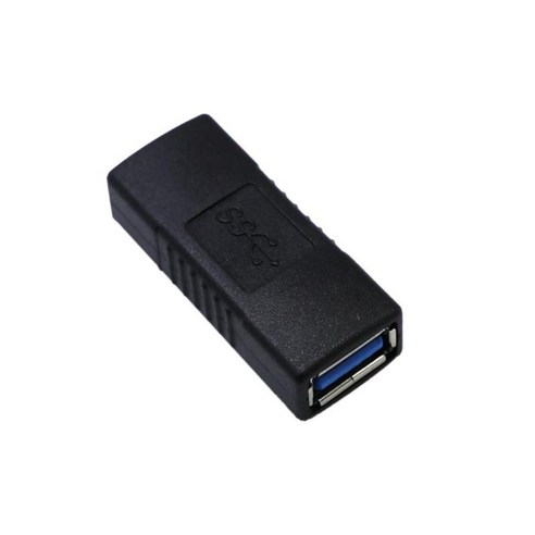 USB 커넥터 암-암 어댑터/USB 3.0 연장 케이블 커플러 SuperSpeed ​​커넥터 컨버터 블랙, {"사이즈":"60x60x20mm"}, {"색상":"블랙"}, {"수건소재":"플라스틱"}