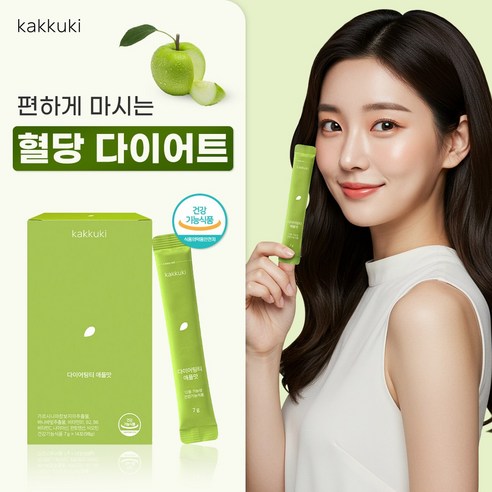 다이어팅티 애플맛 14포 체지방 감소 혈당케어 비타민 미네랄 12중 기능성 마시는 탄산 다이어트, 14회분, 1개