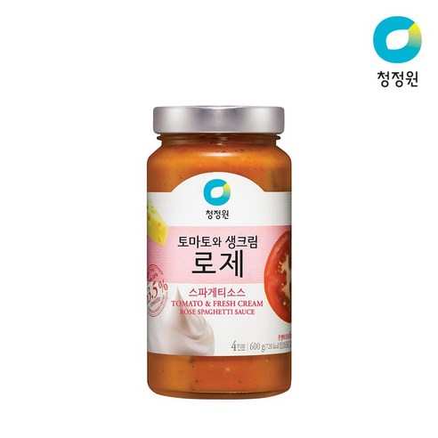 청정원 로제 스파게티 소스 600g X 4팩 
장/소스/드레싱/식초