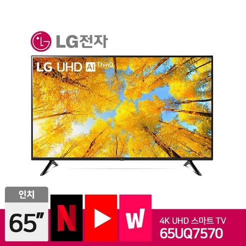   LG 22년 최신형 65인치 4K UHD 스마트 TV 65UQ8000 넷플릭스 유튜브 티빙, 매장방문수령, 스탠드형