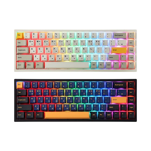 앱코 무선 블루투스 미니배열 기계식 게이밍 키보드 K660M-L68, 텐키리스, 데이라이트 화이트
