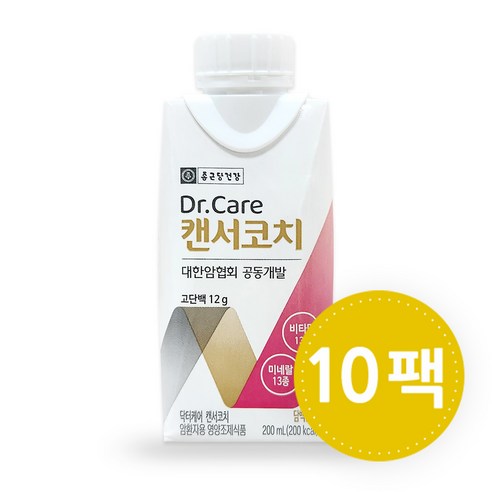 종근당건강 닥터케어 캔서코치 암환자 영양식 200ml x 10팩 (우체국택배), 60개