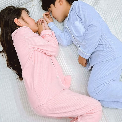 편안한 수면을 위한 아동 소프트 골지 파자마