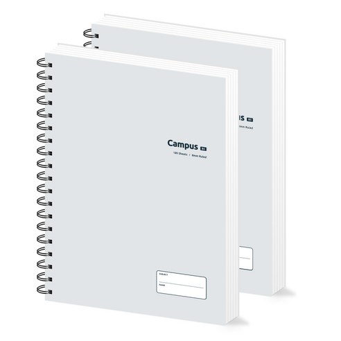 페이퍼릿 캠퍼스 하드커버 노트 100g, 100매, 2개, 그레이