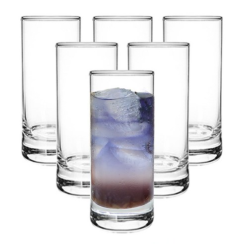 제니스 하이볼 글라스 유리컵 300ml, 6개, 투명