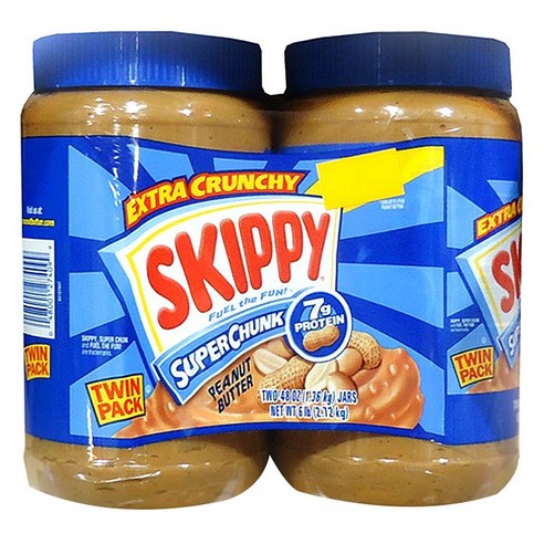스키피 수퍼 청크 피넛 버터, 1.36kg, 2개