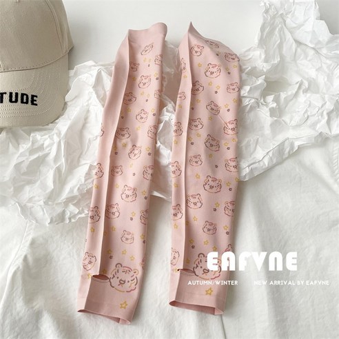 DFMEI 여름 쿨러우먼 자외선 차단 쿨러 슬리브 드라이브 암커버, DFMEI 심리스-스타 알파카[핑크과]