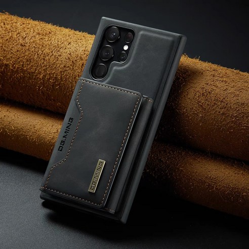 고급 가죽 소재와 다용도 카드지갑을 갖춘 갤럭시 S23 Ultra용 핸드폰케이스