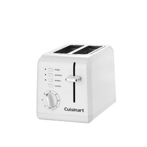 Cuisinart 쿠진아트 토스트기 2구 팝업 식빵 토스터 기계 가정용 브런치 메이커, 화이트 쿠진아트에어프라이어 Best Top5