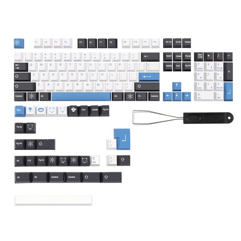 137 키 / 세트 북극 Keycap 체리 프로필 PBT 키 모자 MX 스위치 기계 키보드 염료 승화 Keycap, 하나, 보여진 바와 같이