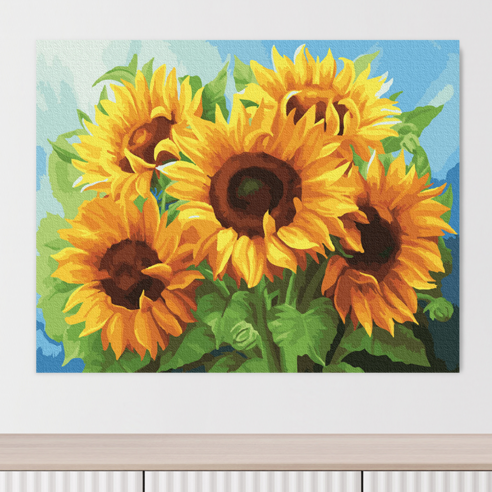 플레이어바웃 DIY 명화 그리기 세트 40 x 50 cm, 활짝핀해바라기, 1개