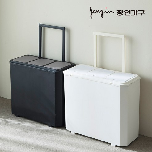캐리어분리수거함 추천상품 [★즉시할인★]장인가구 리빙레시피 캐리어형 분리수거함 3단(70L) 소개