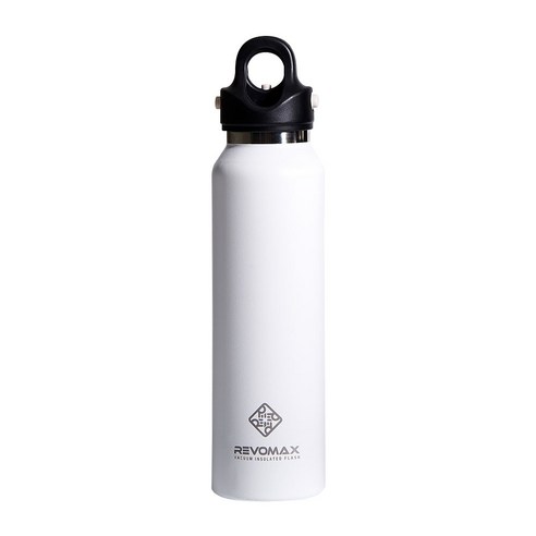 레보맥스v2 원터치 텀블러 대용량 보온보냉 REVOMAX 보온병, 16oz(473ml) 슬림 스노우화이트