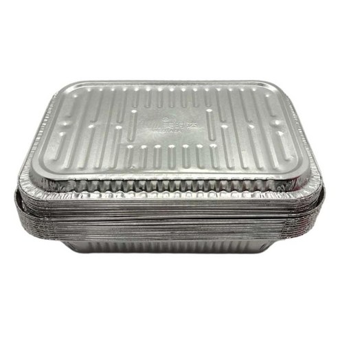 바베큐 굽기 요리를 위한 750ml 알루미늄 호일 그릴 드립 팬, 10Pcs, 20x14x4.8cm