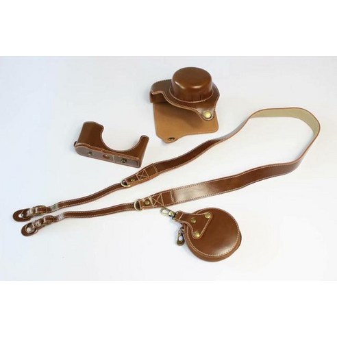 Lumix DC-LX100M2 LX100II lx100m2 휴대용 어깨 케이스 3 색에 대 한 PU 가죽 카메라 가방 보호 커버, 02 brown, 1개