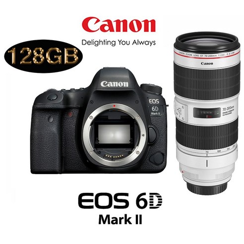 캐논 EOS 6D Mark Il BODY + 렌즈구성 풀패키지 PACKAGE, EF 70-200mm F2.8L IS III USM + SD128GB + 보호필름