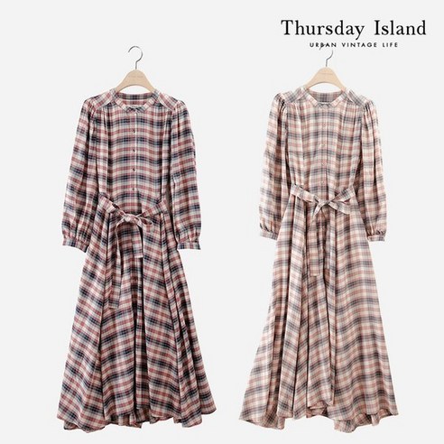 써스데이아일랜드 [Thursday Island] 체크 롱 원피스(T216MOP152W)