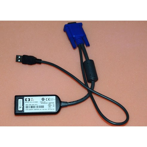 HP 336047-B21 KVM USB 어댑터 케이블 396633-001 VGA-RJ45 + 인터페이스 1PK 콘솔 가상, 한개옵션0