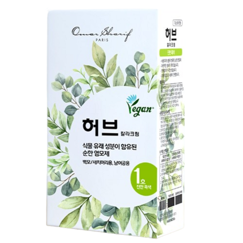 [2024 신제품] 동성제약 ppd없는 순한 셀프 흰머리 새치 뿌리 머리 염색약 염색제 염모제 비건 허브 칼라크림 스피디 남자 여자 공용, 1호 진한 흑색, 1개