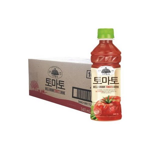 가야농장 토마토 주스, 24개, 340ml