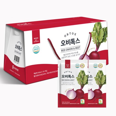 특허 오비톡스 빨간 양파즙 비트즙, 60개, 100ml